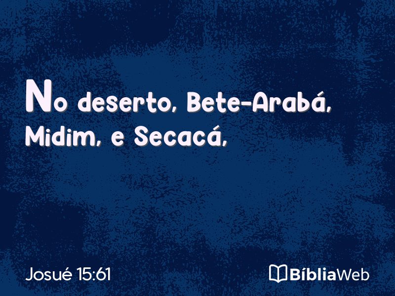 Josué 15:61 em imagem para compartilhar
