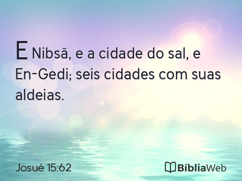 Josué 15:62 em imagem para compartilhar