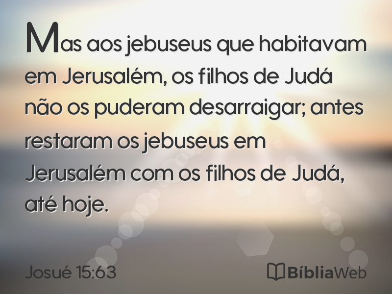 Josué 15:63 em imagem para compartilhar