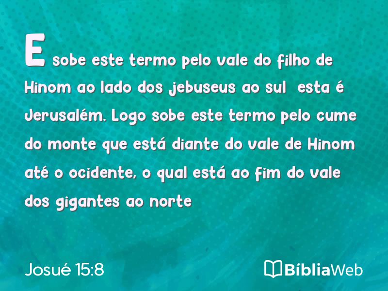 Josué 15:8 em imagem para compartilhar