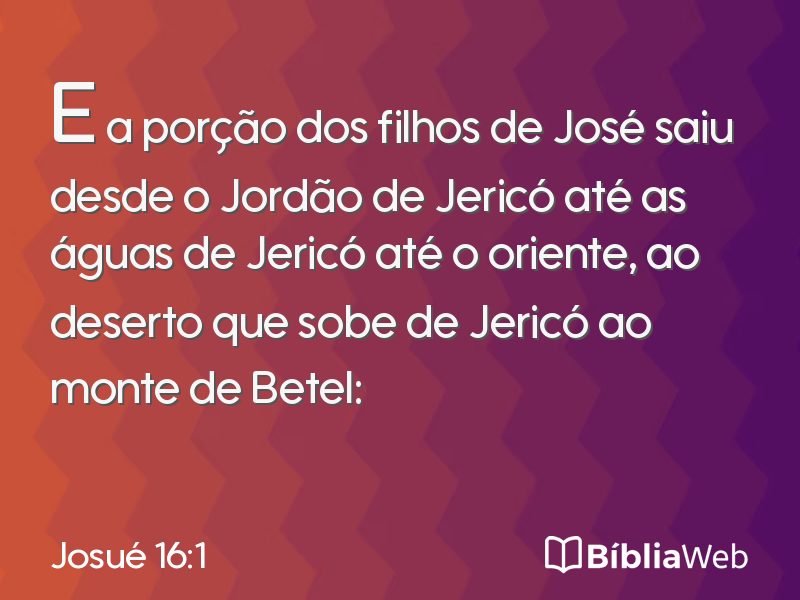 Josué 16:1 em imagem para compartilhar
