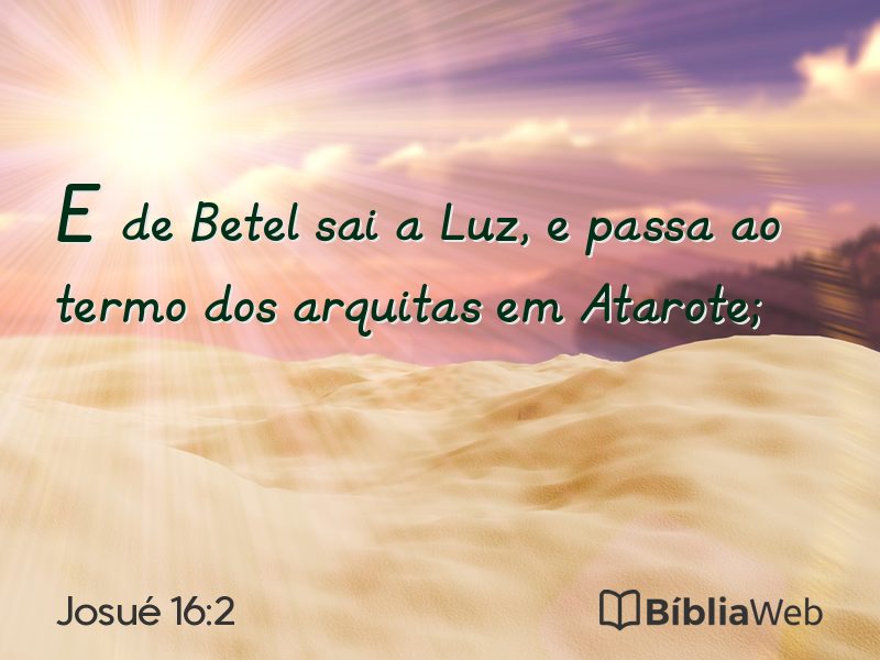 Josué 16:2 em imagem para compartilhar