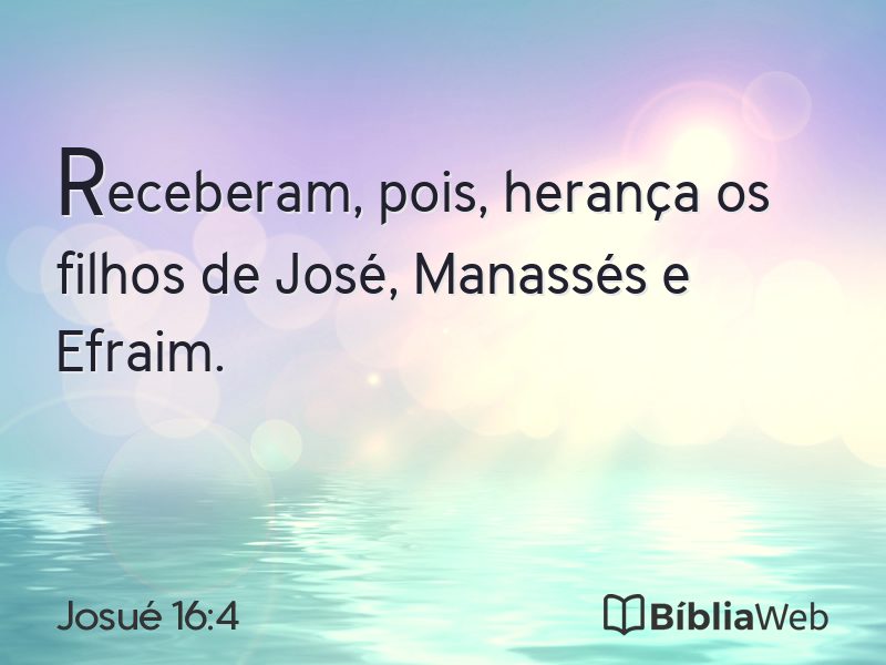 Josué 16:4 em imagem para compartilhar