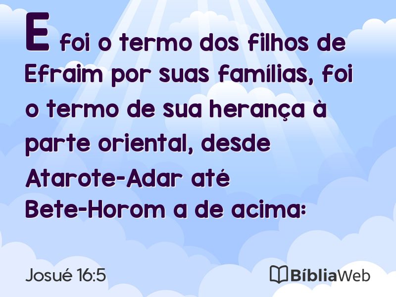 Josué 16:5 em imagem para compartilhar