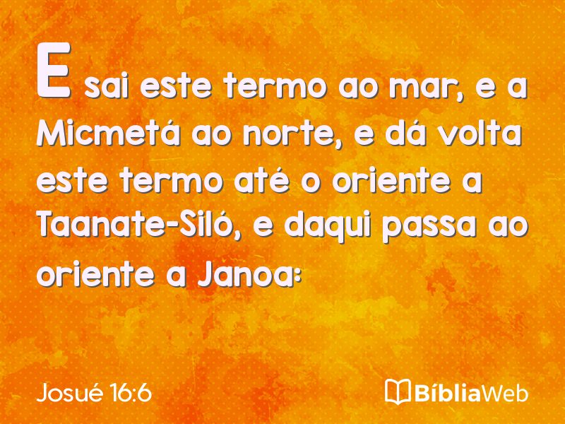 Josué 16:6 em imagem para compartilhar