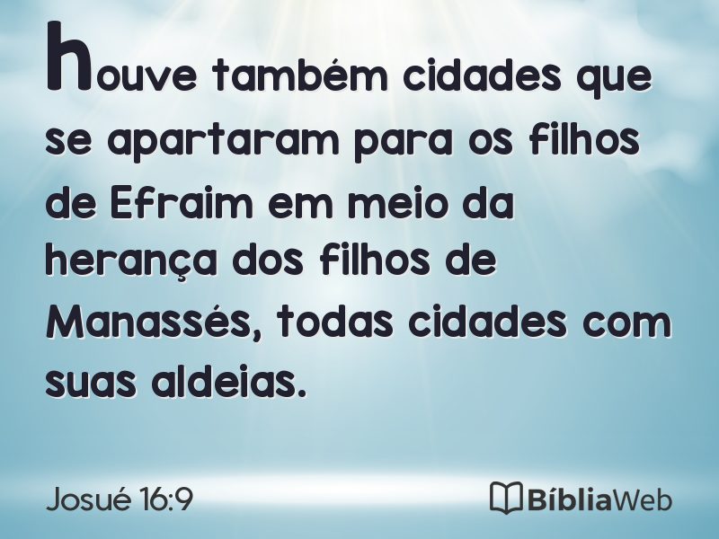 Josué 16:9 em imagem para compartilhar