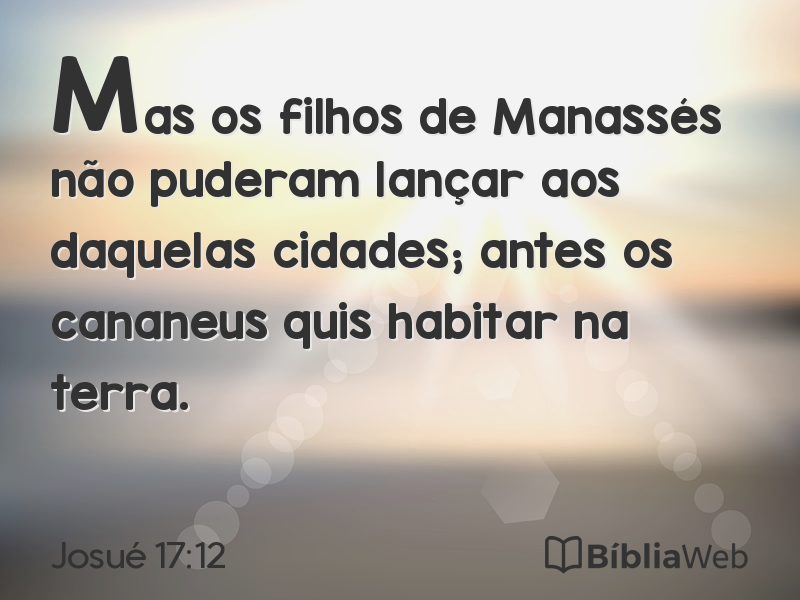 Josué 17:12 em imagem para compartilhar