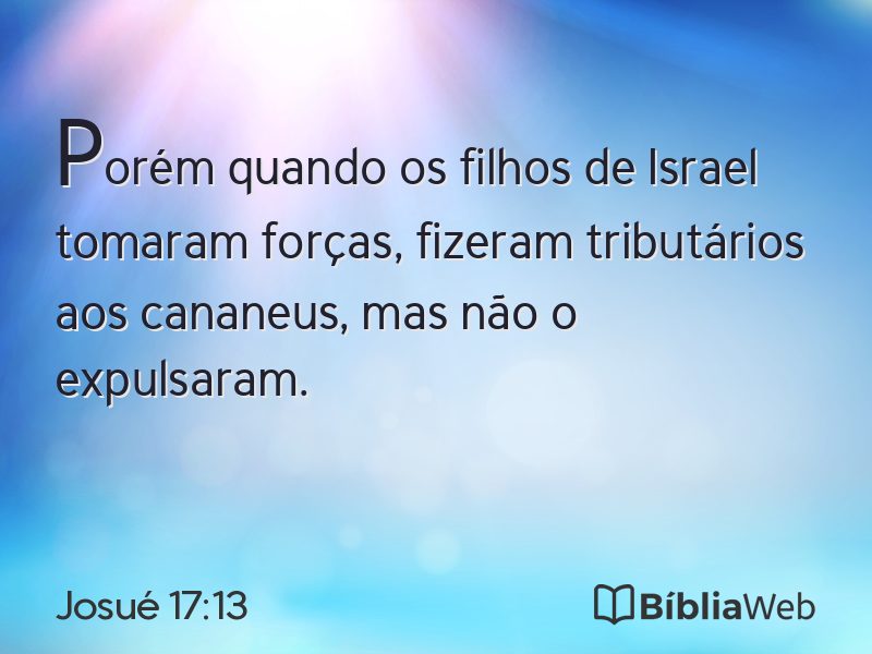 Josué 17:13 em imagem para compartilhar