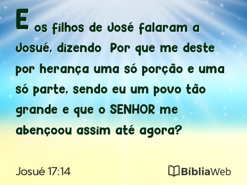 Josué 17:14 em imagem para compartilhar
