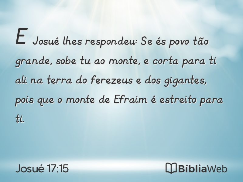 Josué 17:15 em imagem para compartilhar