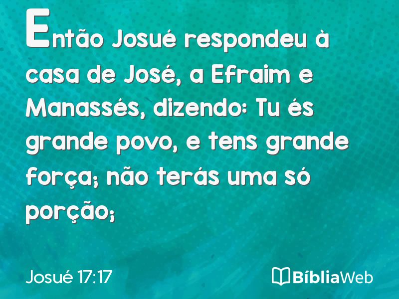 Josué 17:17 em imagem para compartilhar