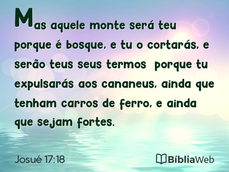 Josué 17:18 em imagem para compartilhar