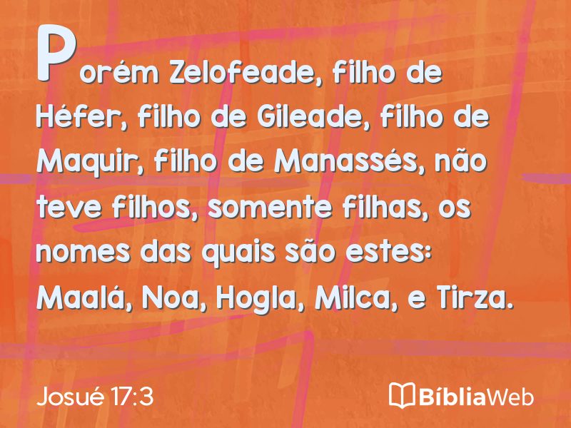 Josué 17:3 em imagem para compartilhar