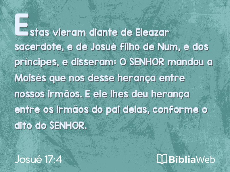 Josué 17:4 em imagem para compartilhar