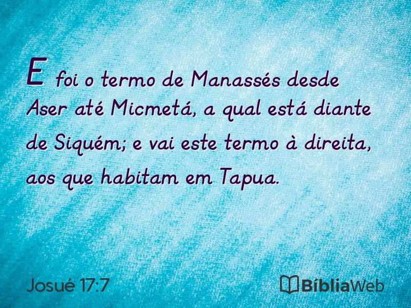 Josué 17:7 em imagem para compartilhar