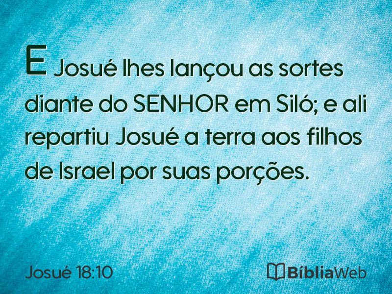 Josué 18:10 em imagem para compartilhar