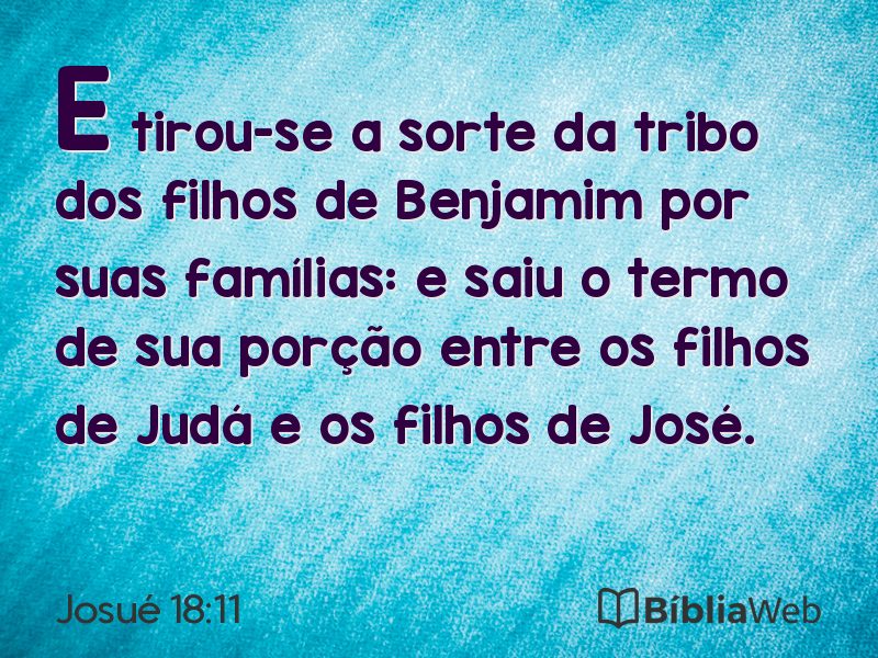 Josué 18:11 em imagem para compartilhar
