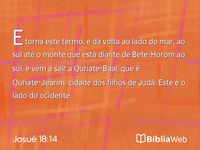 Josué 18:14 em imagem para compartilhar