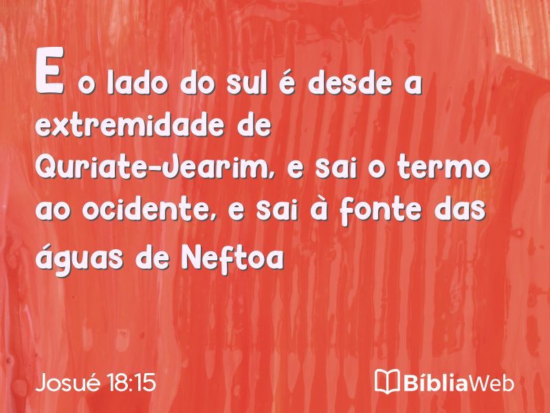 Josué 18:15 em imagem para compartilhar