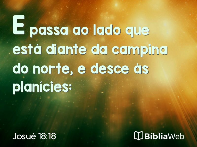 Josué 18:18 em imagem para compartilhar