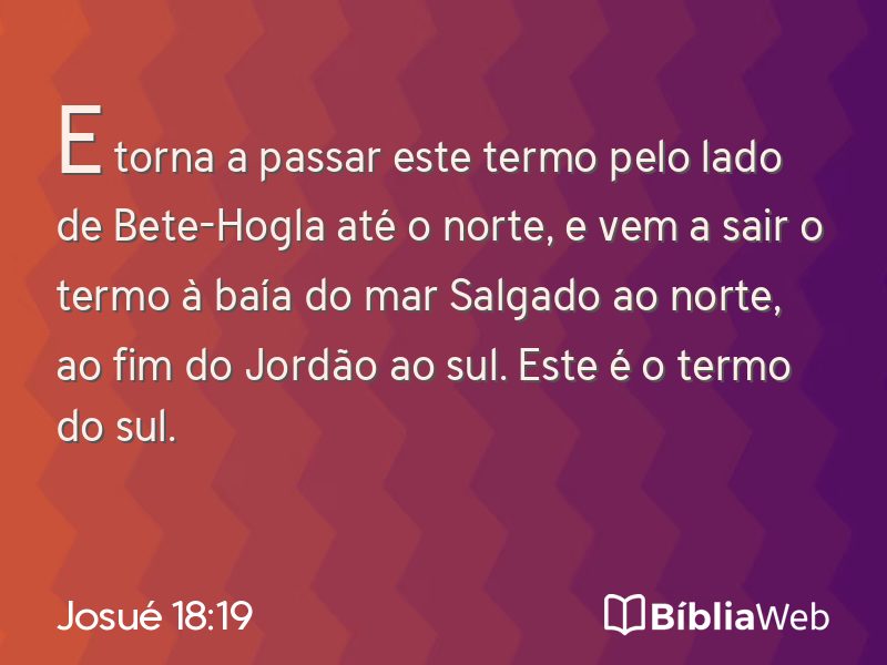 Josué 18:19 em imagem para compartilhar