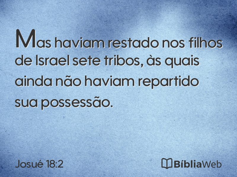 Josué 18:2 em imagem para compartilhar
