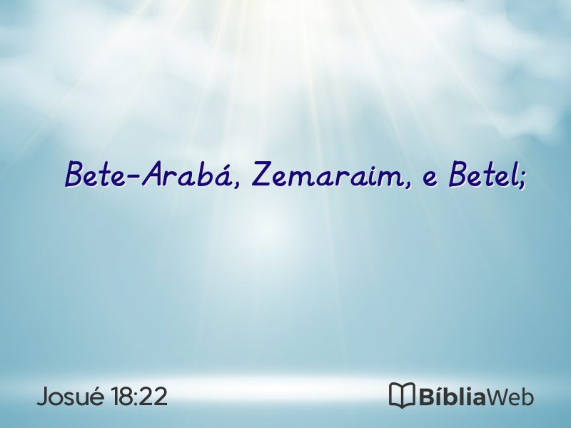 Josué 18:22 em imagem para compartilhar