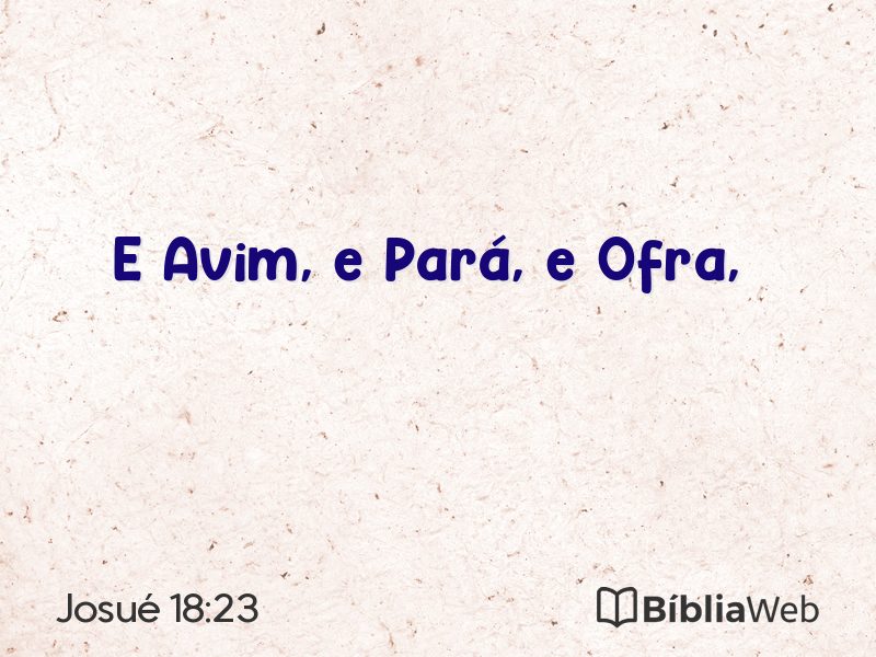 Josué 18:23 em imagem para compartilhar
