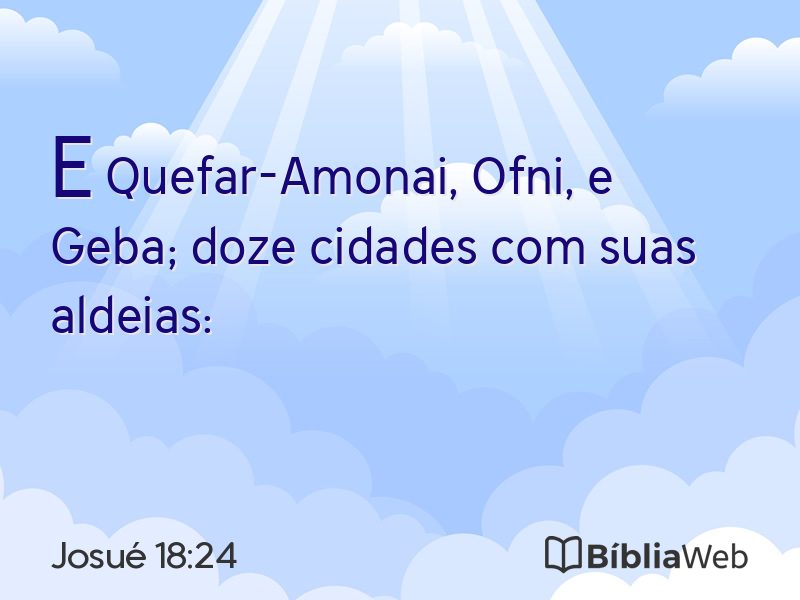 Josué 18:24 em imagem para compartilhar