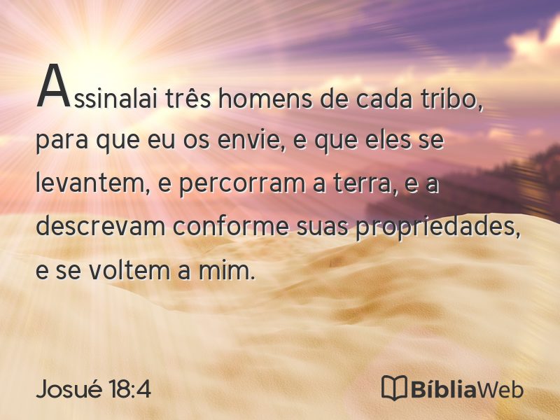 Josué 18:4 em imagem para compartilhar