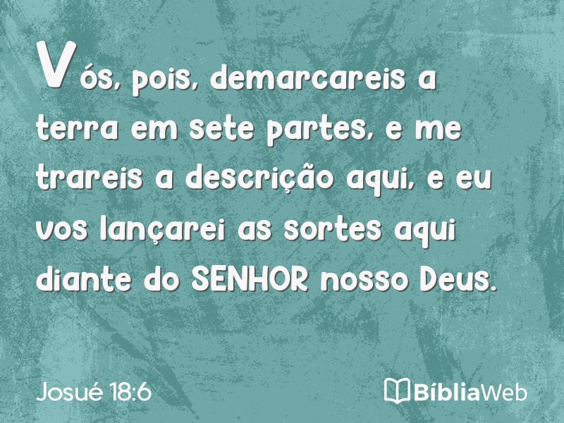 Josué 18:6 em imagem para compartilhar