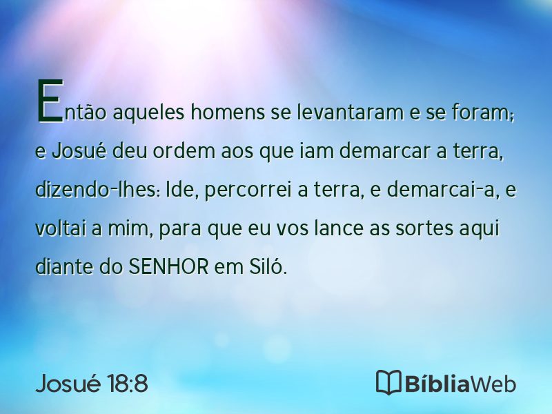 Josué 18:8 em imagem para compartilhar