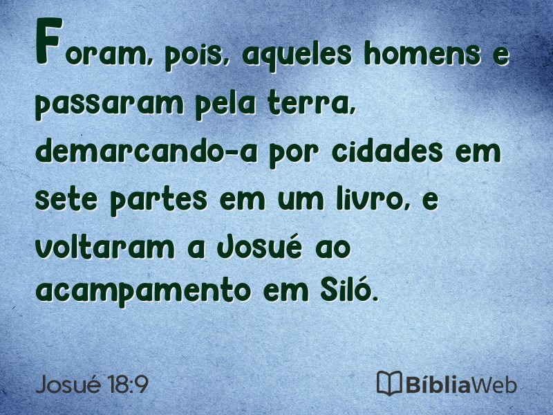 Josué 18:9 em imagem para compartilhar