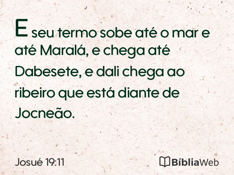 Josué 19:11 em imagem para compartilhar