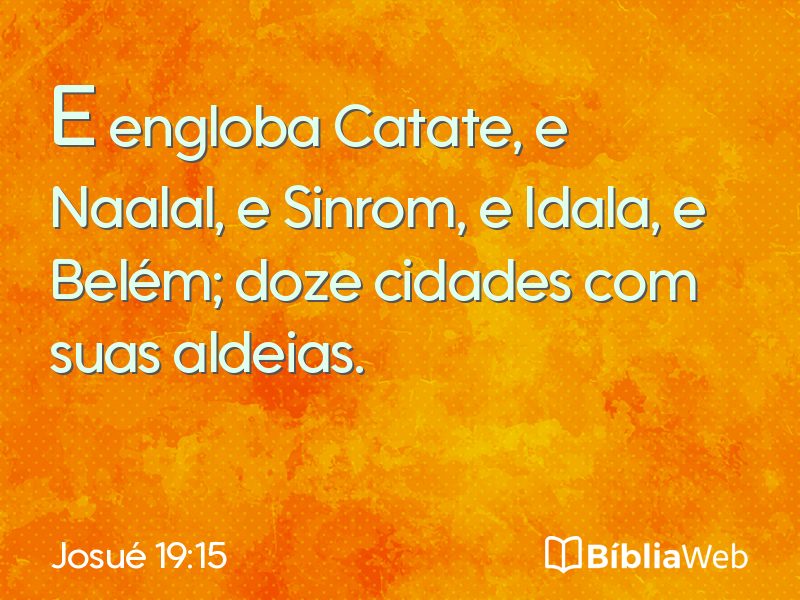 Josué 19:15 em imagem para compartilhar