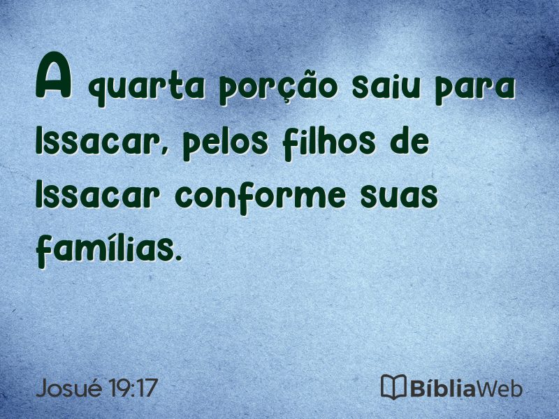 Josué 19:17 em imagem para compartilhar