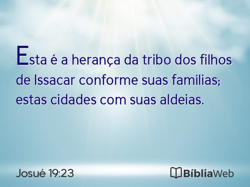 Josué 19:23 em imagem para compartilhar