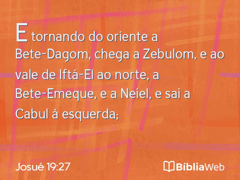 Josué 19:27 em imagem para compartilhar