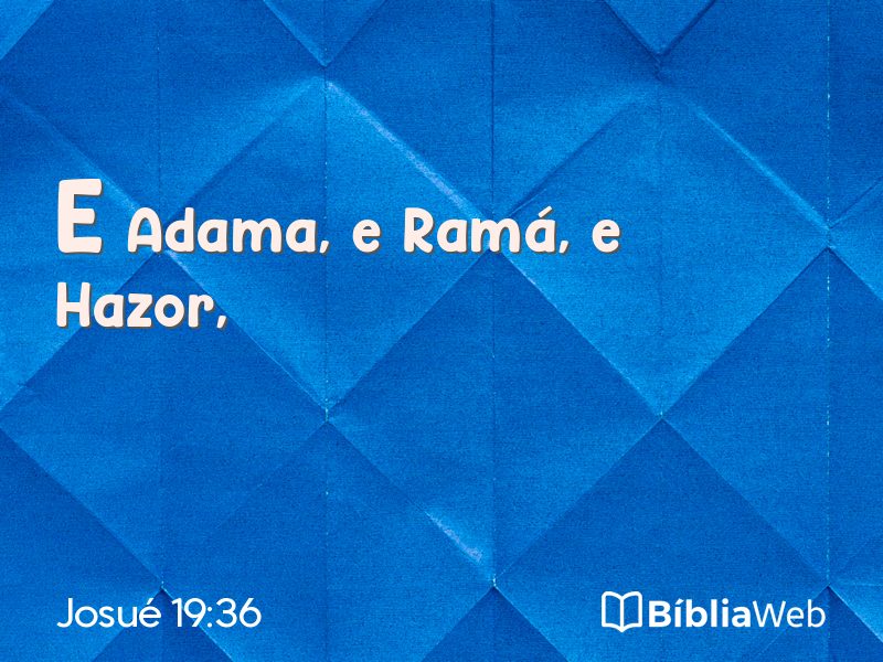 Josué 19:36 em imagem para compartilhar