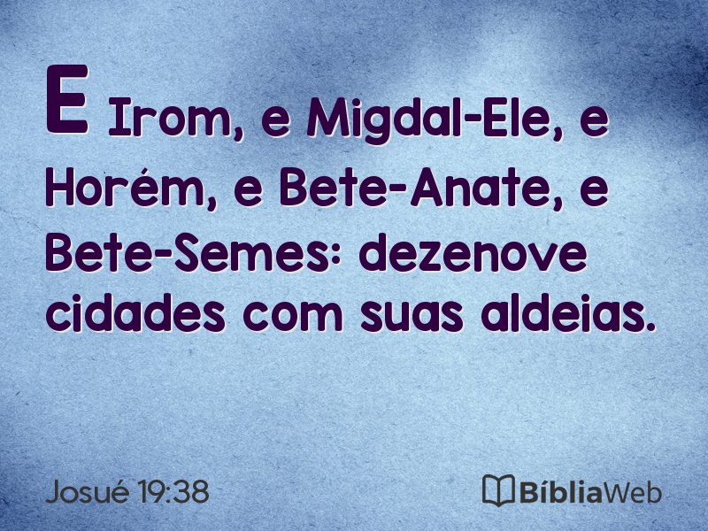Josué 19:38 em imagem para compartilhar