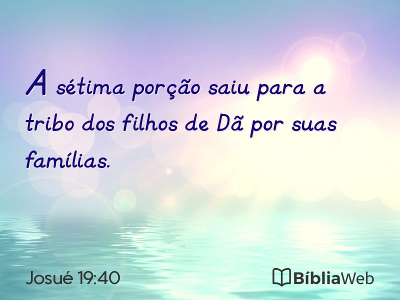 Josué 19:40 em imagem para compartilhar