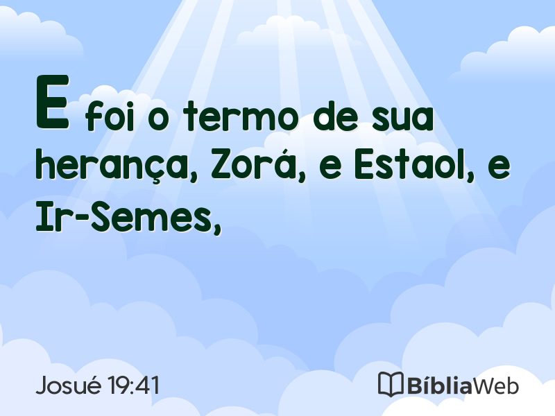 Josué 19:41 em imagem para compartilhar