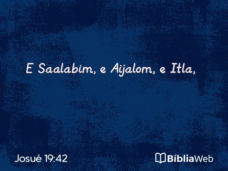 Josué 19:42 em imagem para compartilhar