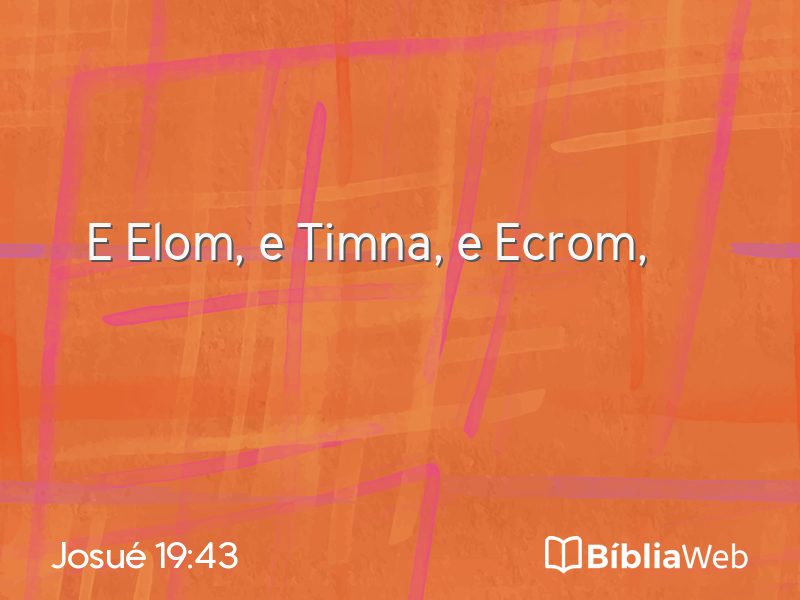 Josué 19:43 em imagem para compartilhar