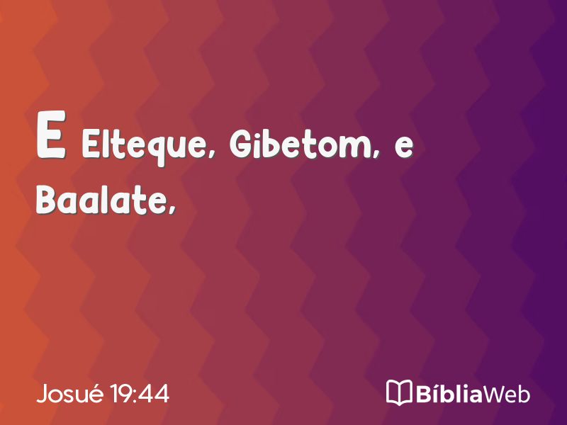 Josué 19:44 em imagem para compartilhar