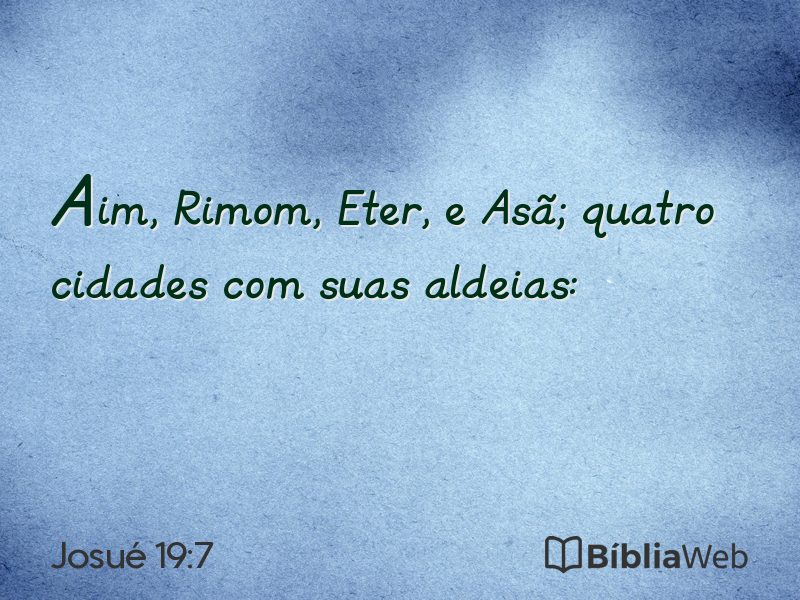 Josué 19:7 em imagem para compartilhar