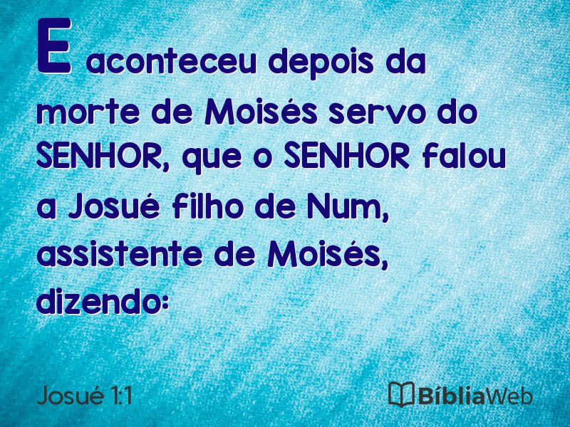 Josué 1:1 em imagem para compartilhar