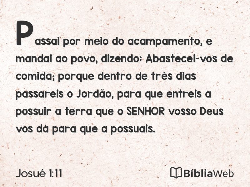 Josué 1:11 em imagem para compartilhar