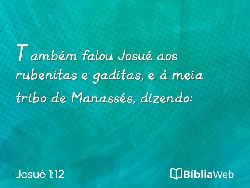 Josué 1:12 em imagem para compartilhar