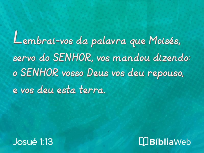 Josué 1:13 em imagem para compartilhar